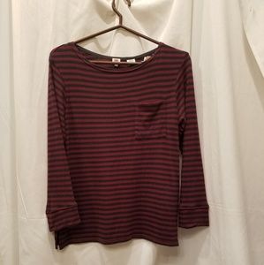 Levi's Stripe Red & Black Long Sleeve shirt